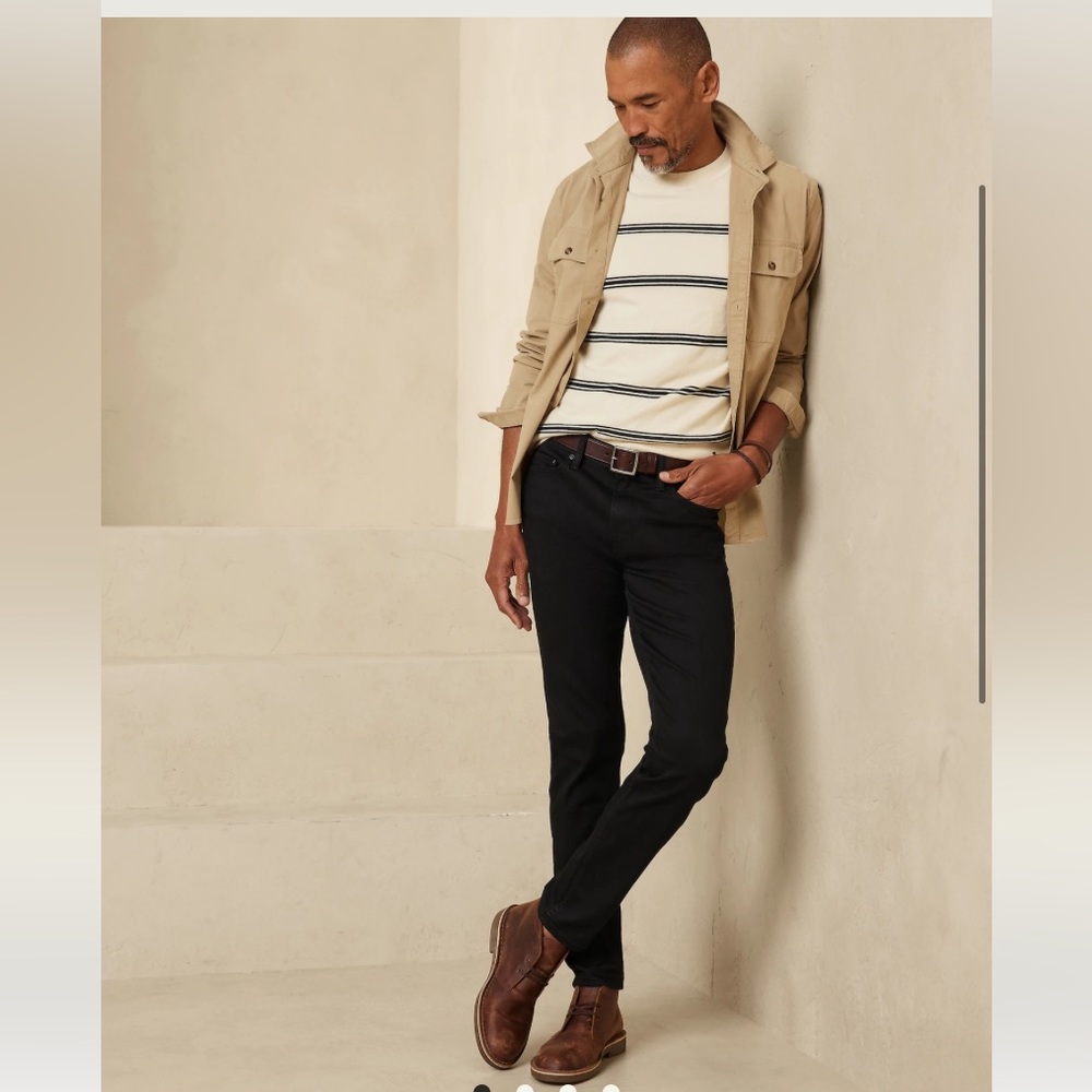Black Wash Slim Travel Jean